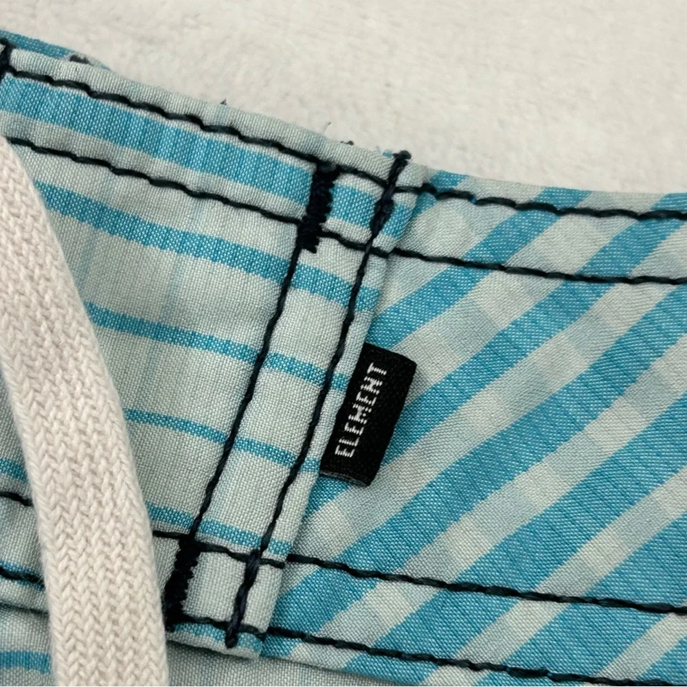 Element Skateboards Water Blue & White Striped Surf Swim Board Shorts Mens 30/31
